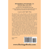 Biographical Dictionary of the Youngs (born 1653-1870) from Towns under the Jurisdiction of Strafford County, New Hampshire before 1840 back cover