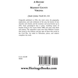 A History of Madison County, Virginia back cover