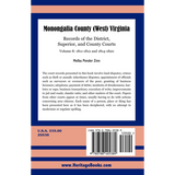 Monongalia County, (West) Virginia: Records of the District, Superior, and County Courts, Volume 8 1811-1812 and 1814-1820 back cover