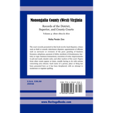 Monongalia County, (West) Virginia Records of the District, Superior, and County Courts, Volume 4, 1800-1802 and 1810 back cover