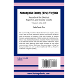 Monongalia County, (West) Virginia Records of the District, Superior, and County Courts, Volume 6, 1805-1808 back cover