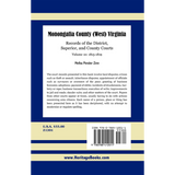 Monongalia County, (West) Virginia: Records of the District, Superior, and County Courts, Volume 10 1815-1819 back cover
