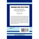 Monongalia County, (West) Virginia Records of the District, Superior, and County Courts, Volume 3, 1804-1810 back cover