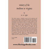 History of the Brethren in Virginia back cover
