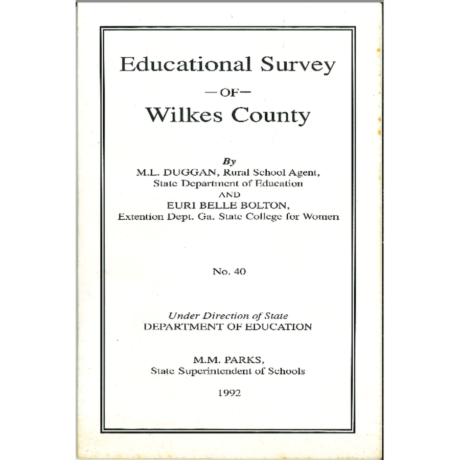 Educational Survey of Wilkes County [Georgia]