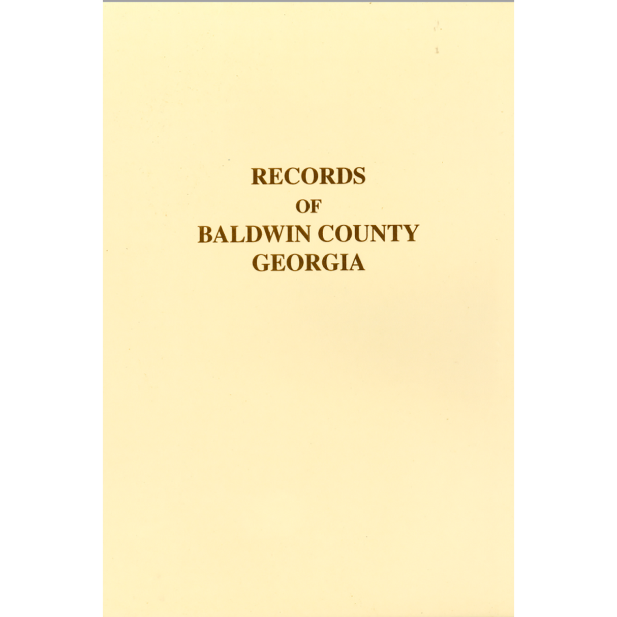 Records of Baldwin County, Georgia