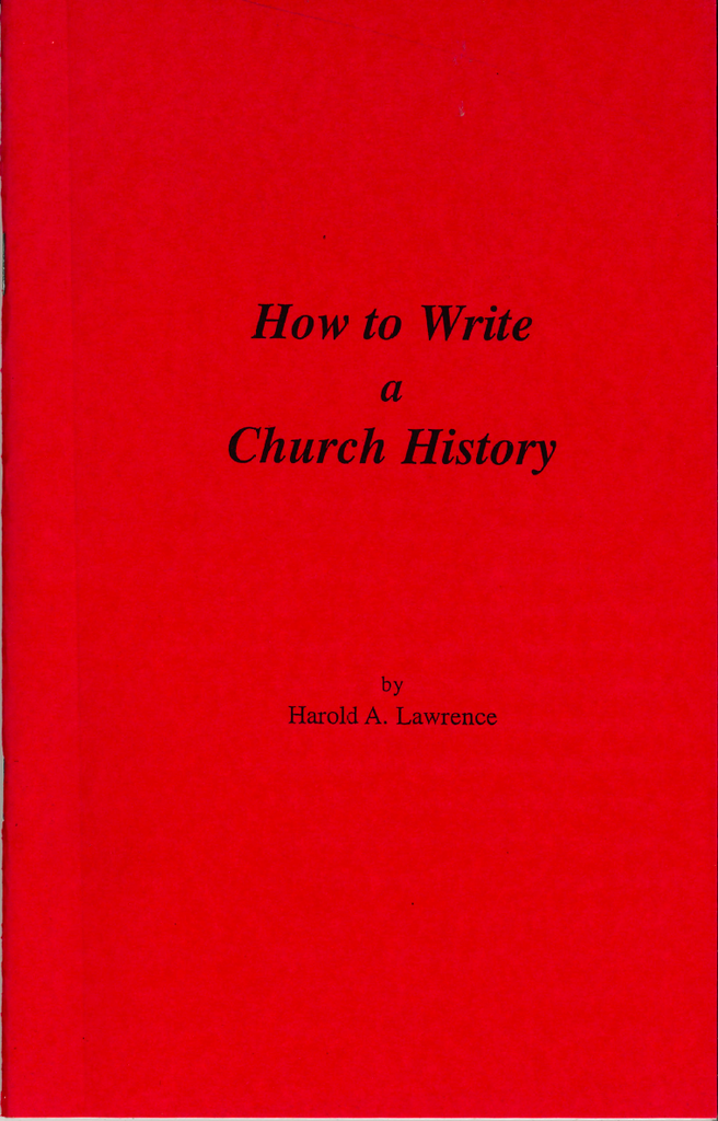 How to Write a Church History