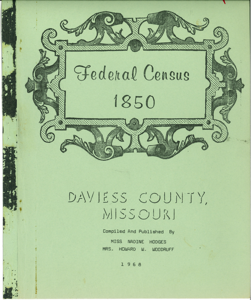 1850 Daviess County, Missouri Federal Census