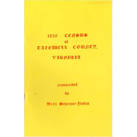 1820 Tazewell County, Virginia Census