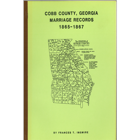 Cobb County, Georgia Marriages 1865-1867