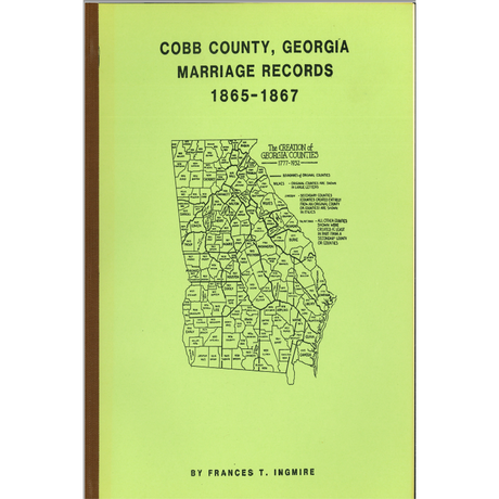 Cobb County, Georgia Marriages 1865-1867