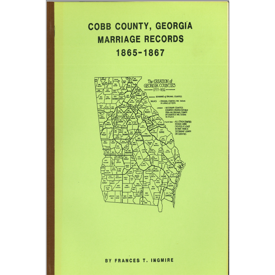 Cobb County, Georgia Marriages 1865-1867