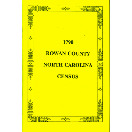 1790 Rowan County, North Carolina Census