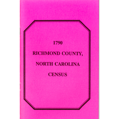 1790 Richmond County, North Carolina Census