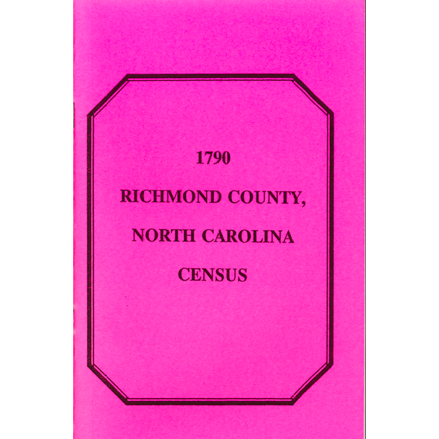 1790 Richmond County, North Carolina Census