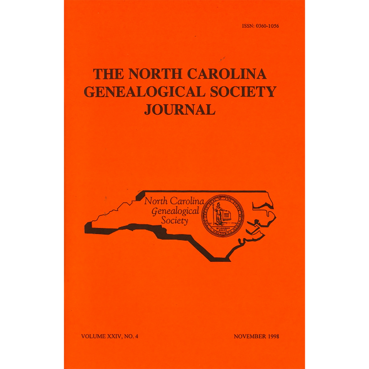 The North Carolina Genealogical Society Journal, Volume 24, No. 4  November, 1998