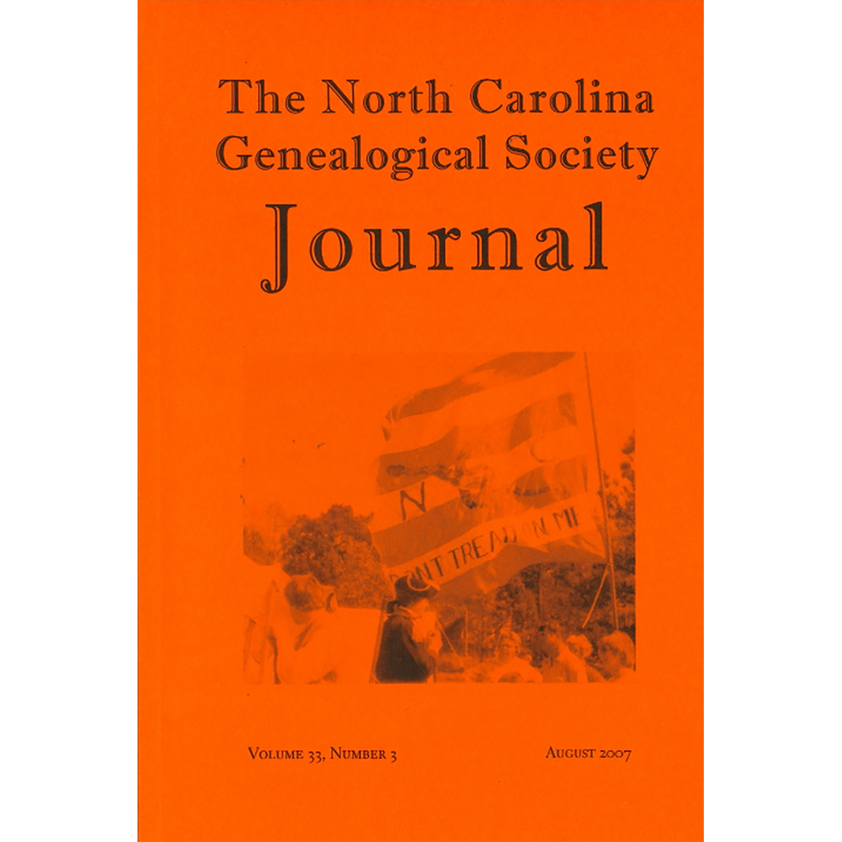 The North Carolina Genealogical Society Journal, Volume 33, Number 3,  August, 2007