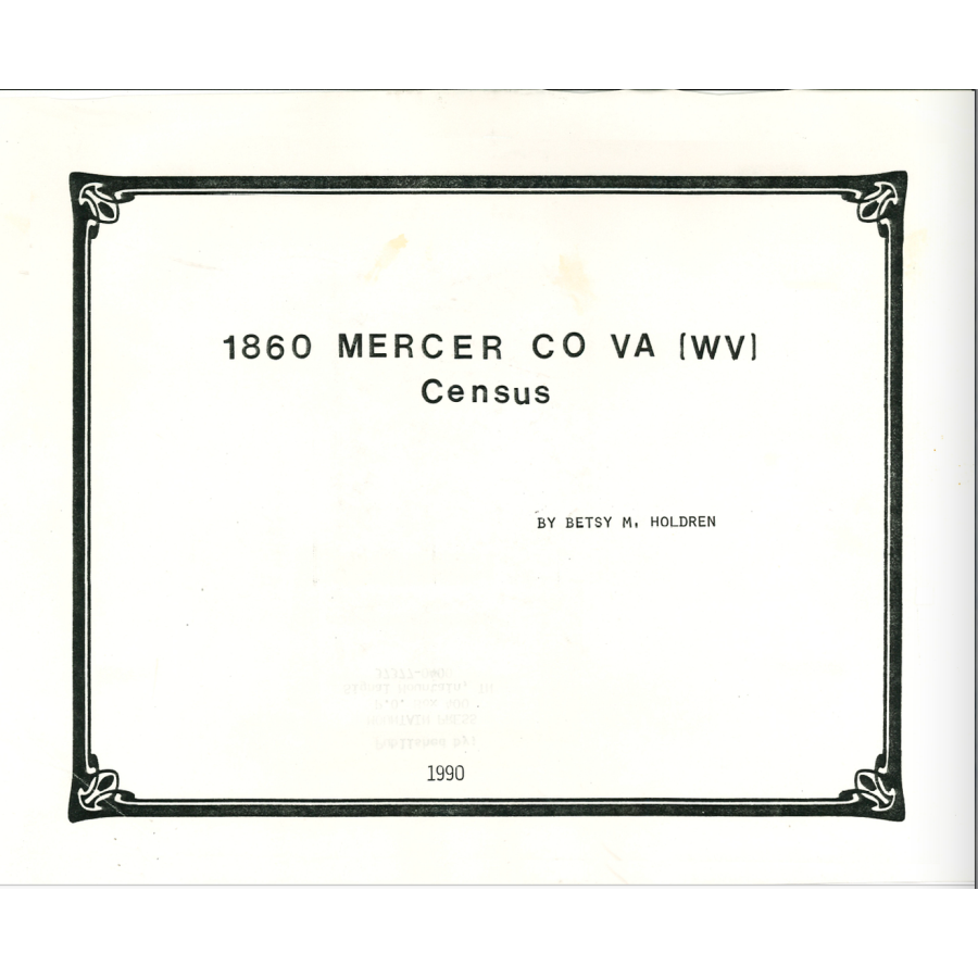 1860 Mercer County, [West] Virginia Census