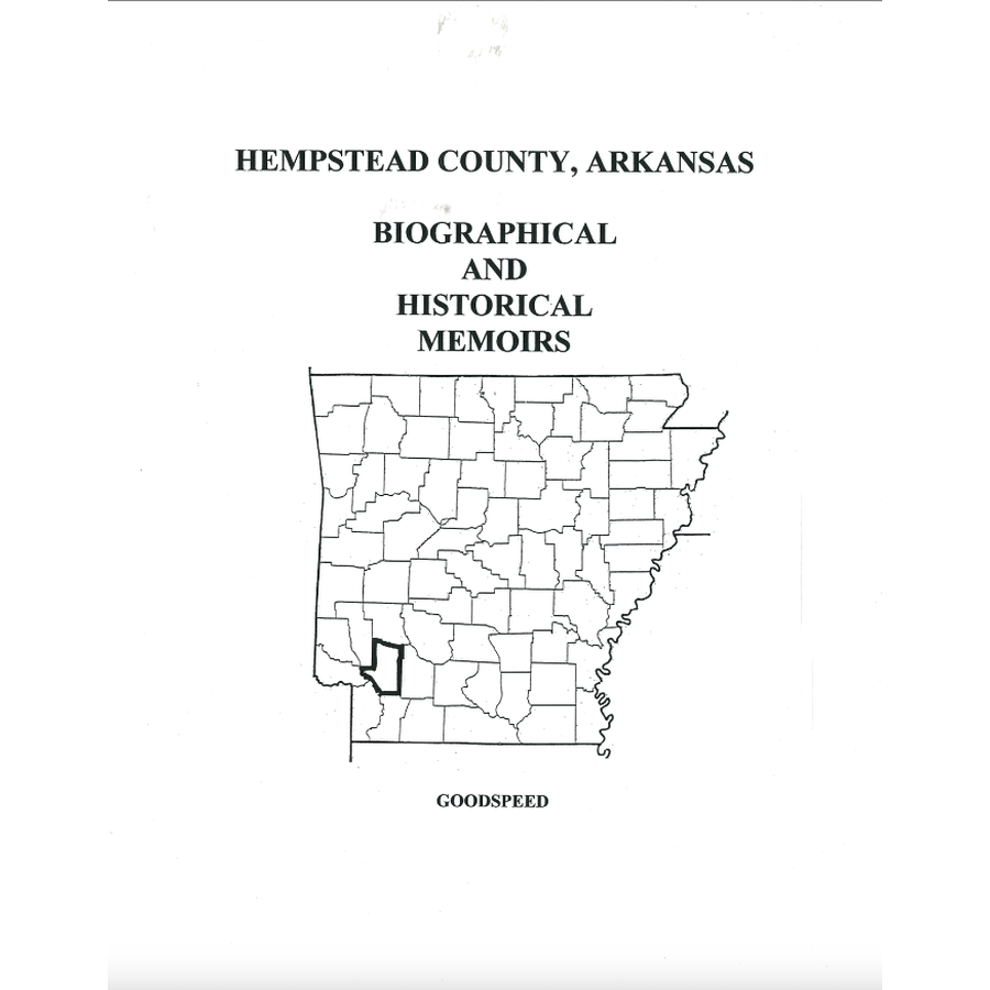 Hempstead County, Arkansas History and Biographical Sketches