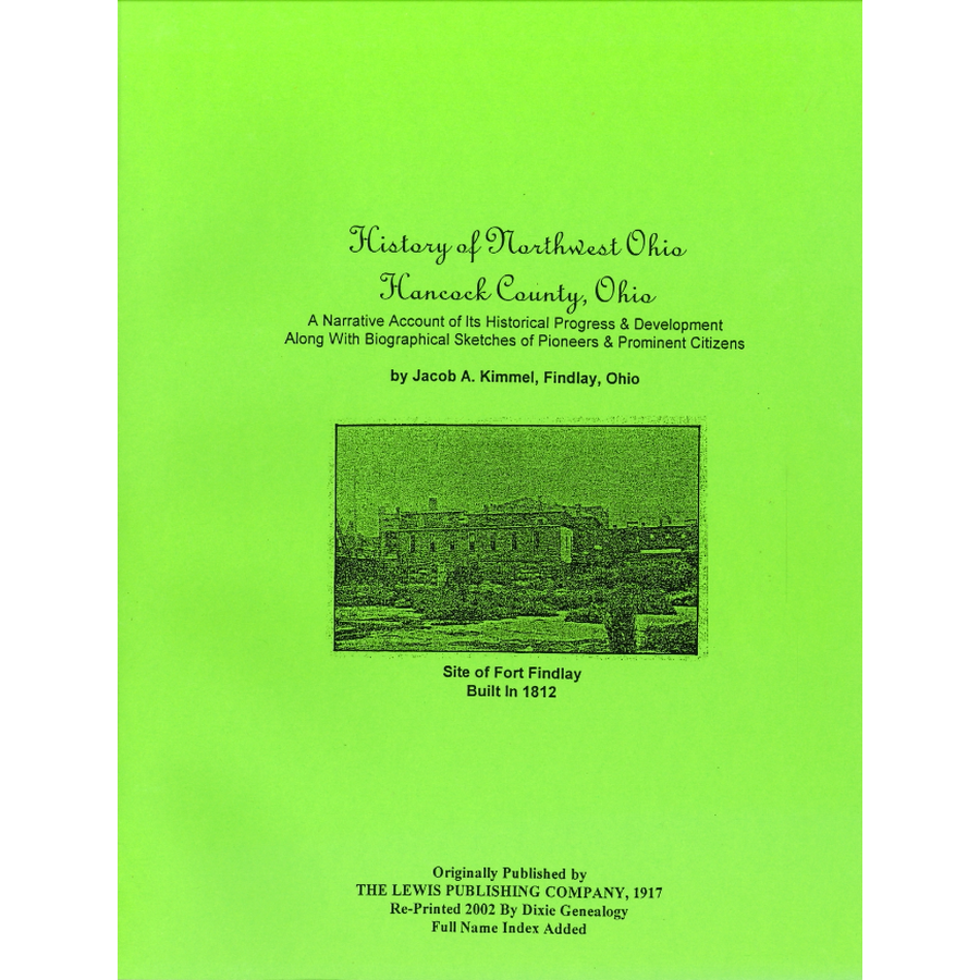 History of Northwest Ohio: Hancock County, Ohio