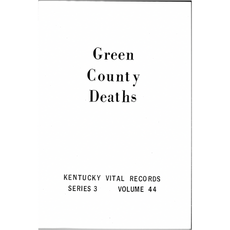 Green County, Kentucky Death Records