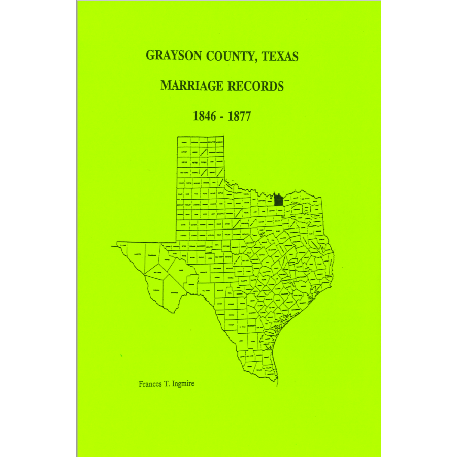 Grayson County, Texas Marriage Records 1846-1877