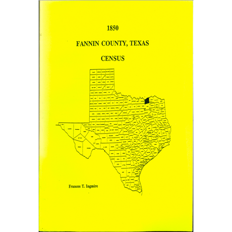 1850 Fannin County, Texas Census