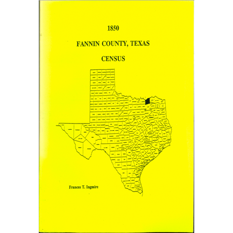 1850 Fannin County, Texas Census