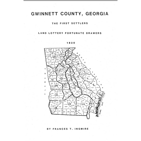 First Settlers of Gwinnett County, Georgia