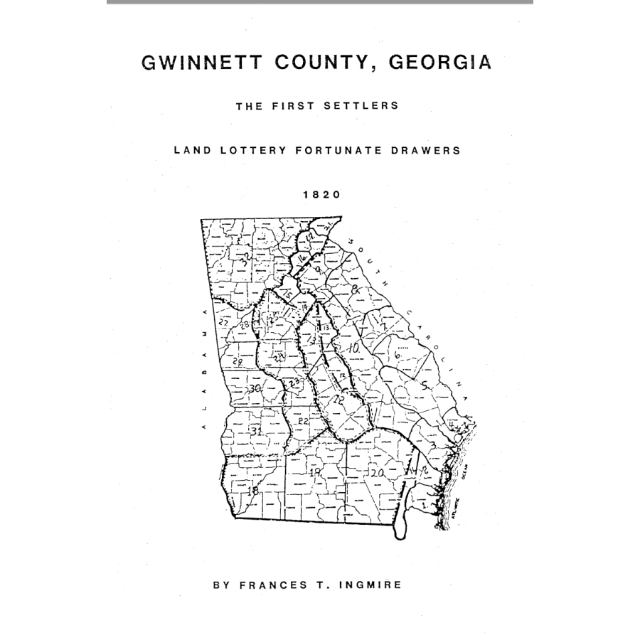 First Settlers of Gwinnett County, Georgia