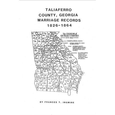 Taliaferro County, Georgia Marriages, 1826-1864
