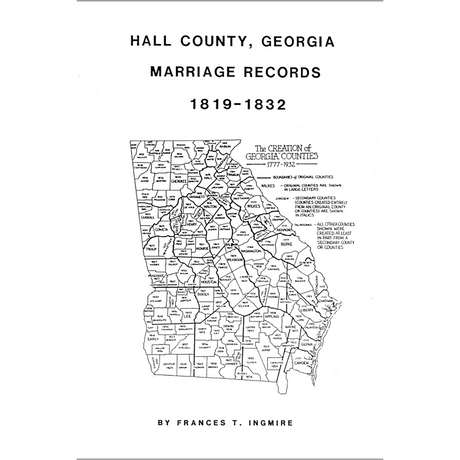 Hall County, Georgia Marriages 1819-1832