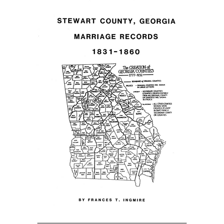 Stewart County, Georgia Marriages 1831-1860