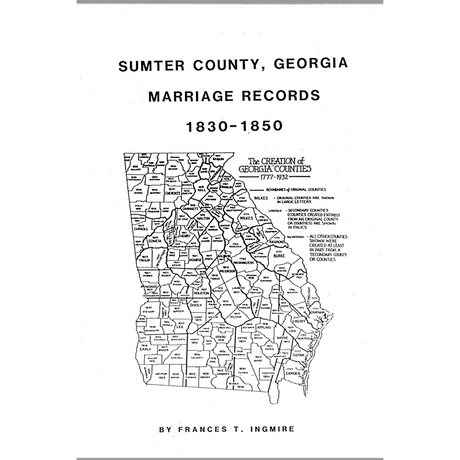 Sumter County, Georgia Marriages 1830-1850