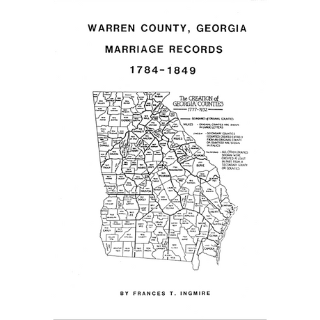 Warren County, Georgia Marriages 1784-1849