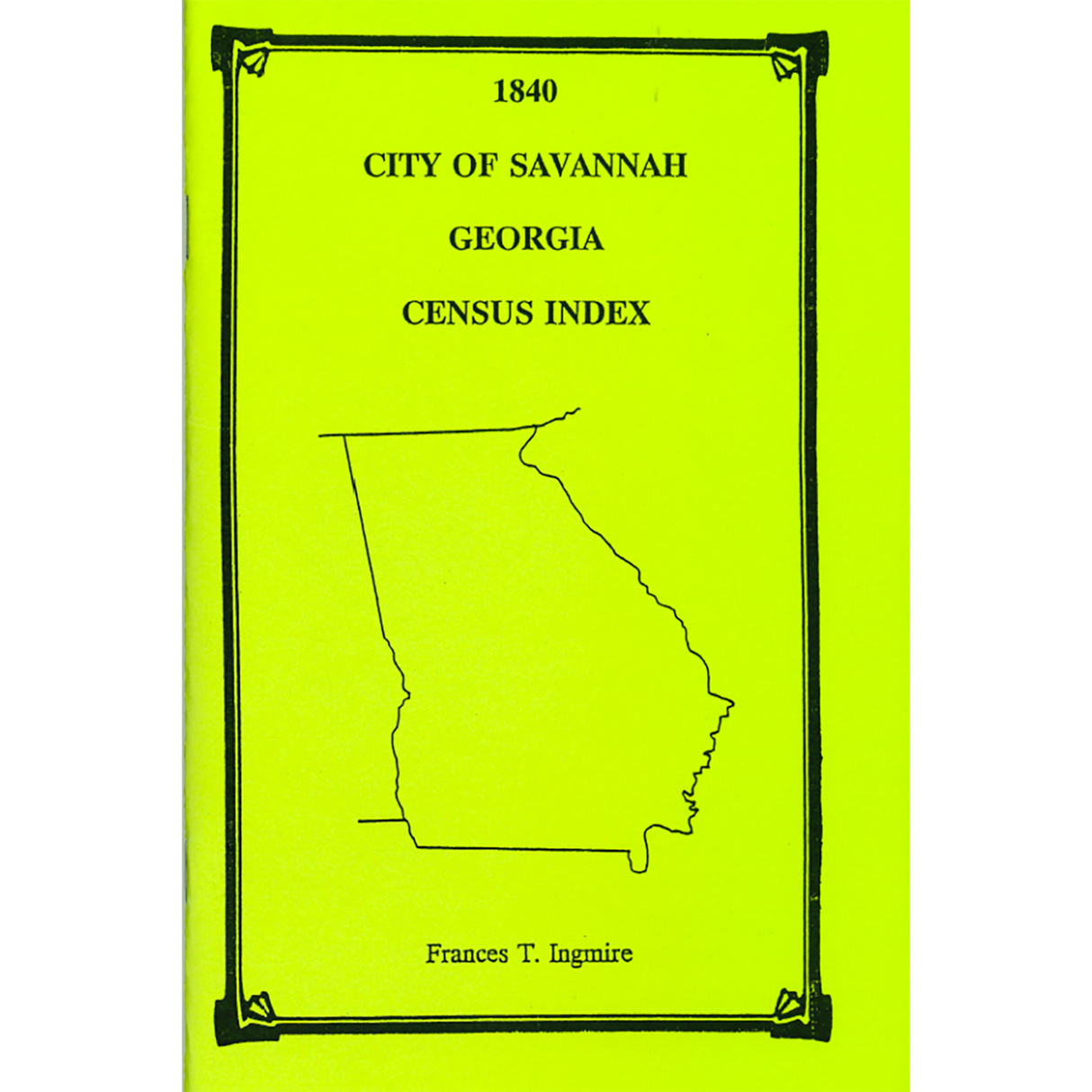 1840 City of Savannah, Georgia Census Index