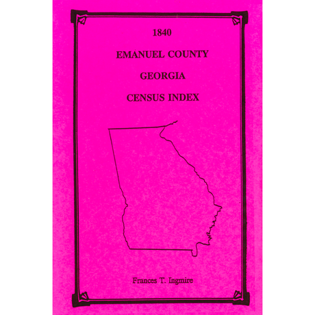 1840 Emanuel County, Georgia Census Index