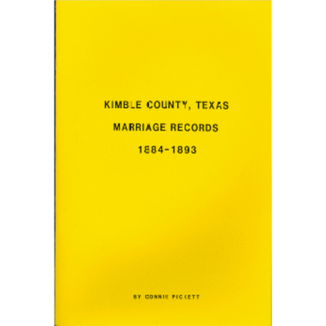 Kimble County, Texas Marriage Records 1884-1893