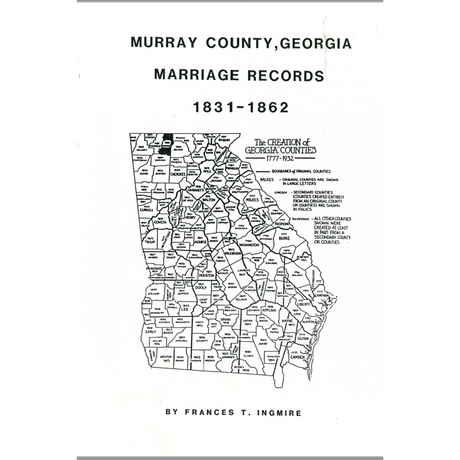 Murray County, Georgia Marriages, 1831-1862