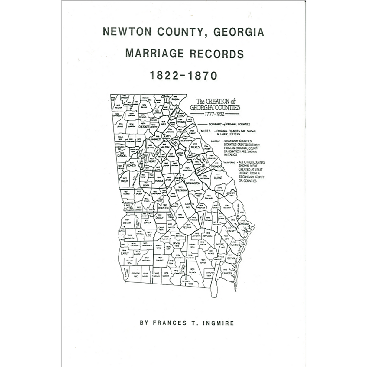 Newton County, Georgia Marriage Records 1822-1870