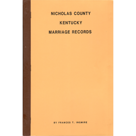Nicholas County, Kentucky Marriage Records 1852-1859, 1875-1878