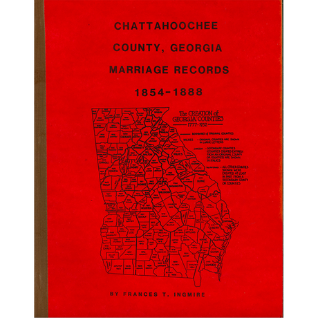 Chattahoochee County, Georgia Marriage Records, 1854-1888