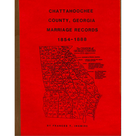 Chattahoochee County, Georgia Marriage Records, 1854-1888