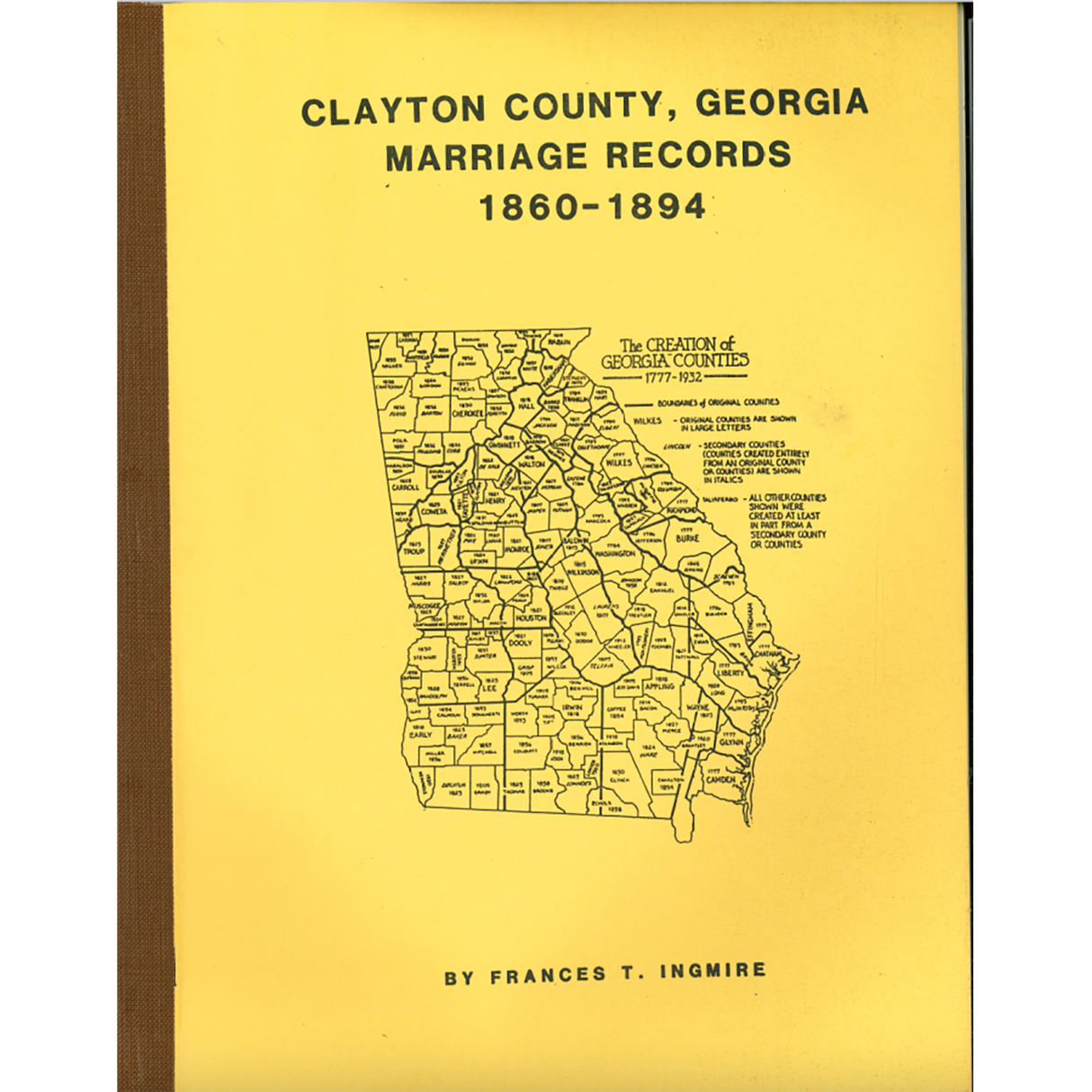 Clayton County, Georgia Marriage Records, 1860-1894