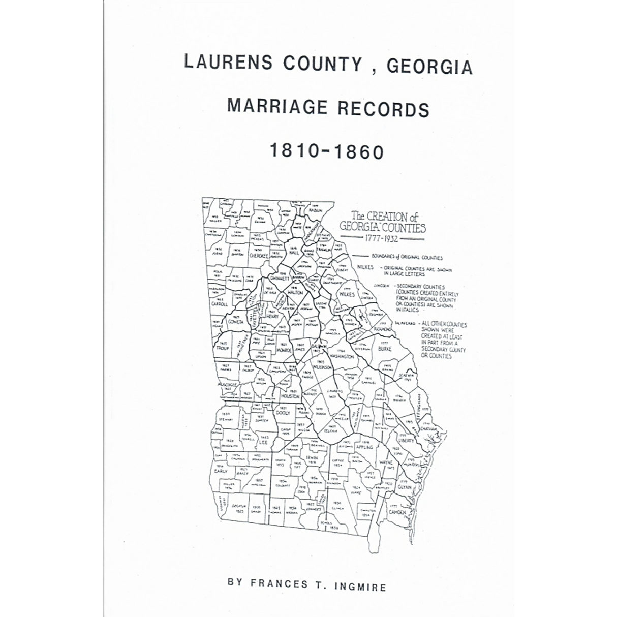Laurens County, Georgia Marriage Records 1810-1860