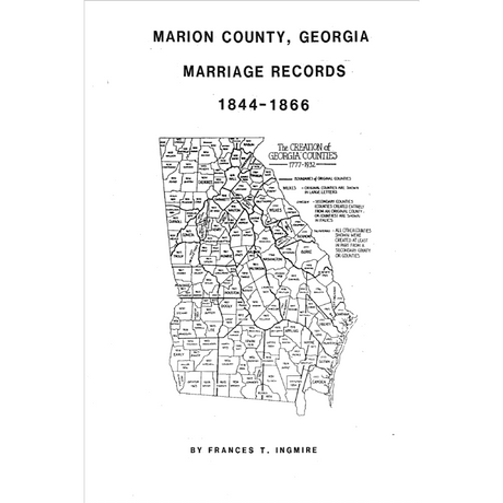 Marion County, Georgia Marriage Records 1844-1866