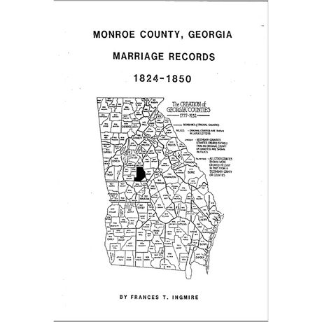 Monroe County, Georgia Marriages 1824-1850