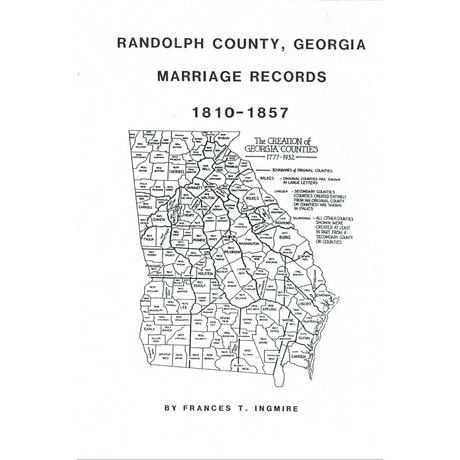 Randolph County, Georgia Marriages 1810-1857