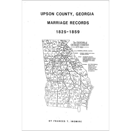 Upson County, Georgia Marriage Records 1825-1859