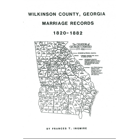Wilkinson County, Georgia Marriages 1820-1862